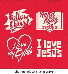 Christian phrase. Lettering.