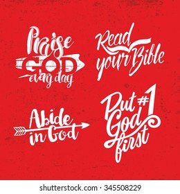 Christian phrase. Lettering.