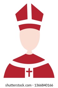 A Christian priest vector or color illustration