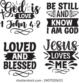 Christian Quotes bundle, T-shirt Designs Bundle