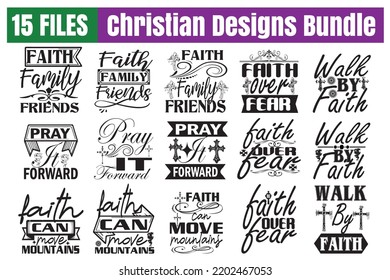 Christian Quotes svg Bundle. Quotes about Christian, Christian cut files Bundle of 15 svg eps Files for Cutting Machines Cameo Cricut, Christian Quotes svg