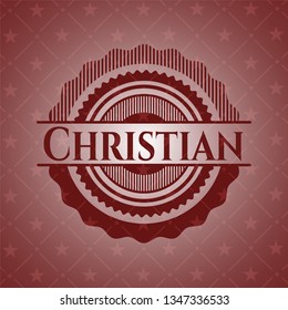 Christian red icon or emblem
