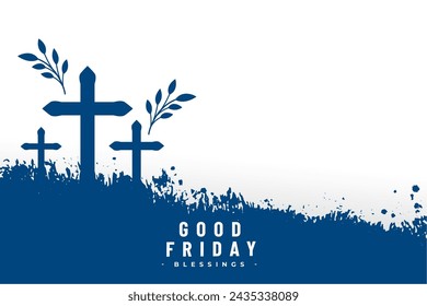 christian religion good friday blessing background design vector