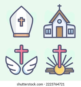 Christian religion praise people worship the cross prays holy priest nun coffin rose 