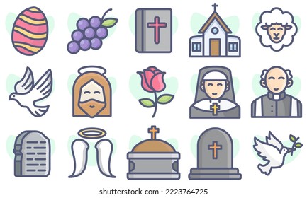 Christian religion praise people worship the cross prays holy priest nun coffin rose 