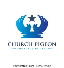 Christian religious dove logo design
