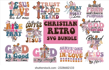 Christian Retro SVG Design Bundle