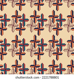 Patrón cristiano sin fisuras. Fondo con cruces brillantes. Bautismo y símbolos religiosos católicos. Para papeles pintados, textiles, papel de envoltura.