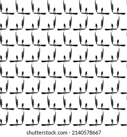 Christian seamless pattern with grunge cross. Hand drawn religion background in sketch style. Easter concept vector illustration.