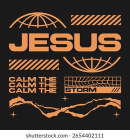 Christian streetwear t-shirt design, Cristianismo citações com formas geométricas, Jesus graphic tee, Fé design para impressão, cartaz cristão, slogan cristão para a merch