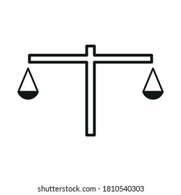 Christian Style Justice Logo Stock Vector for any Law Firm