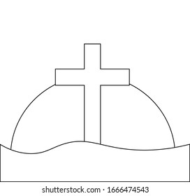 Christian Sun, Christianity icon. Simple line, outline religion icons for ui and ux, website or mobile application