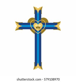 Christian symbol. Cross of the Lord and Savior Jesus Christ.