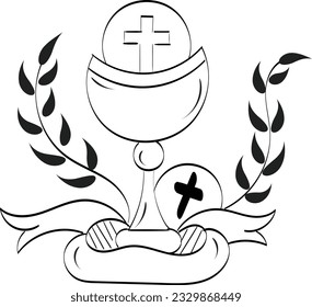 Christian Symbol design for print or use as poster, card, flyer, sticker, tattoo or T Shirt