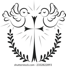 Christian Symbol design for print or use as poster, card, flyer, sticker, tattoo or T Shirt
