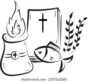 Christian Symbol design for print or use as poster, card, flyer, sticker, tattoo or T Shirt