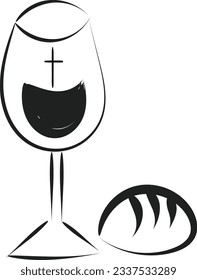 Christian Symbol design for print or use as poster, card, flyer, sticker, tattoo or T Shirt