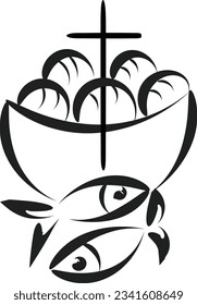 Christian Symbol design for print or use as poster, card, flyer, sticker, tattoo or T Shirt
