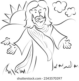 Christian Symbol design for print or use as poster, card, flyer, sticker, tattoo or T Shirt
