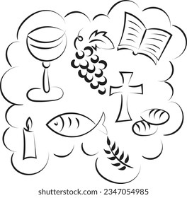 Christian Symbol design for print or use as poster, card, flyer, sticker, tattoo or T Shirt