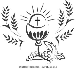 Christian Symbol design for print or use as poster, card, flyer, sticker, tattoo or T Shirt

