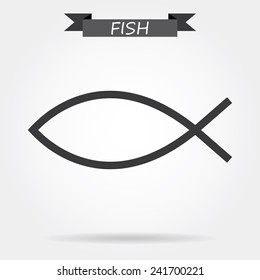 Christian Symbol - Fish Icon