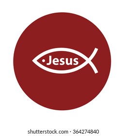 Christian symbol flat icon 
