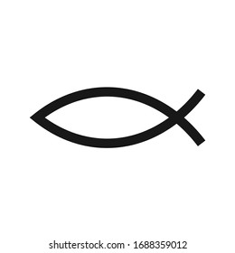 Christian symbol Ichthys, Jesus fish icon