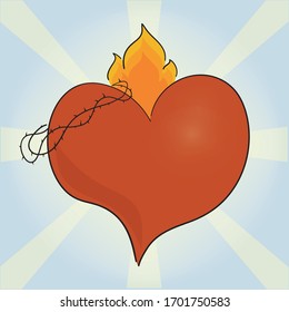 Christian symbol of the Sacred Heart of Jesus Christ. 