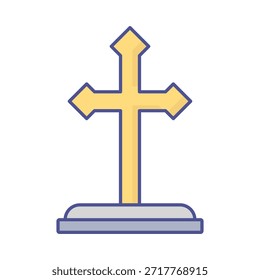 Icono de Vector de símbolo cristiano que puede modificarse o editarse fácilmente
