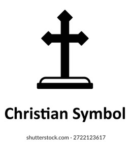 Icono de Vector de símbolo cristiano que puede modificarse o editarse fácilmente
