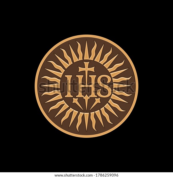 Christian symbols. Illustration of the Jesuit\
Order. The Society of Jesus is a religious order of the Catholic\
Church headquartered in\
Rome.