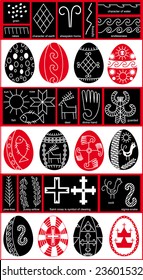 Christian symbols on Easter eggs