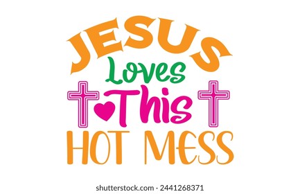 Paquete de diseño de camiseta cristiana, arte vectorial de tipografía cristiana divertida, camisa de jesús, silueta, png, eps, ilustración aislada en fondo blanco, ilustración de letras, vida cristiana, pegatina, impresión