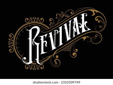 christian t shirt design word of REVIVAL