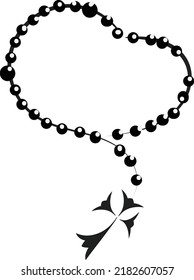 Christian Tattoo design with a rosary. Use as poster, card, flyer, Tattoo or  T Shirt