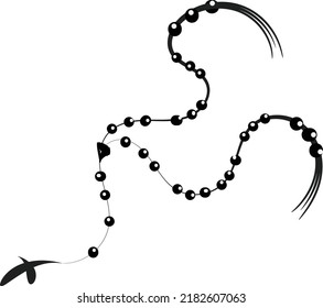 Christian Tattoo design with a rosary. Use as poster, card, flyer, Tattoo or  T Shirt