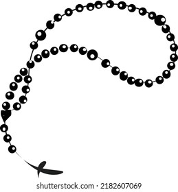 Christian Tattoo design with a rosary. Use as poster, card, flyer, Tattoo or  T Shirt