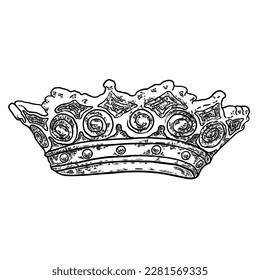 Christian traditional crown of Saint Mary, the mother of Jesus. Named Crown of twelve stars, or the Crown of the Immaculate Conception, represent the twelve apostles. Book of Revelation reference.