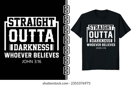 A Christian T-shirt typically features design, images, or text that convey messages related to Christianity, faith, and spirituality. 