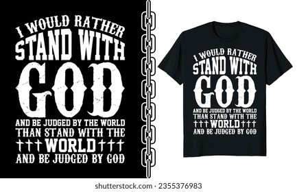 A Christian T-shirt typically features design, images, or text that convey messages related to Christianity, faith, and spirituality. 