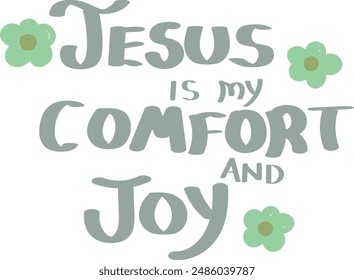 Christian typography design for Sticker. The message of the Gospel of Jesus Christ. Bible lesson for kids or use as poster, card, flyer or T Shirt