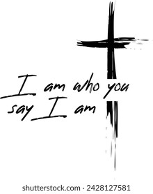 Christian typography design for Tattoo. The message of the Gospel of Jesus Christ. Bible lesson for kids or use as poster, card, flyer or T Shirt