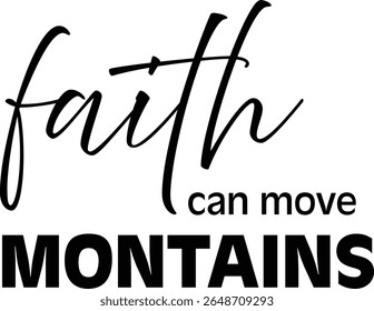 Christian Typography Quote. Faith-Based Design with Bible Verse or Inspirational Saying