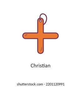 Christian  vector filled outline Icon Design illustration. Holiday Symbol on White background EPS 10 File