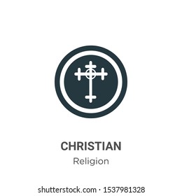 Christian vector icon on white background. Flat vector christian icon symbol sign from modern religion collection for mobile concept and web apps design.