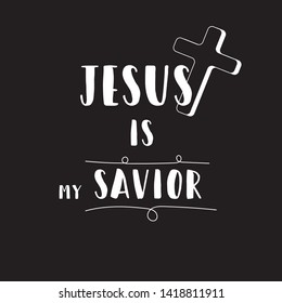 Christian Words Jesus My Savior On Stock Vector (Royalty Free) 1418811911