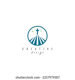 Christian Worship and mountain Logo Design 1