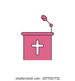 christian worship speech icon vector