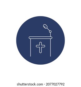 christian worship speech icon vector